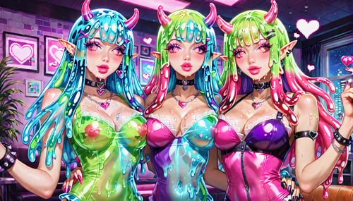 Anime Slime Girl Colorful Fantasy Detail 2.5D  by WaifuSlimey on Tensor.Art