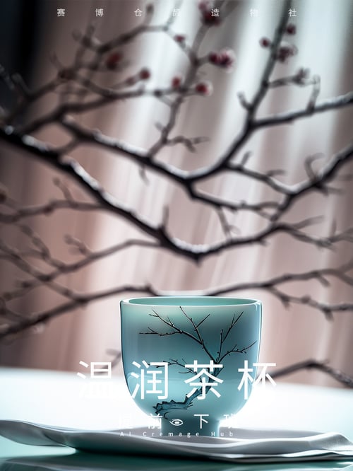 产品摄影，清幽淡雅的古典茶杯 by 毒法师 on Tensor.Art