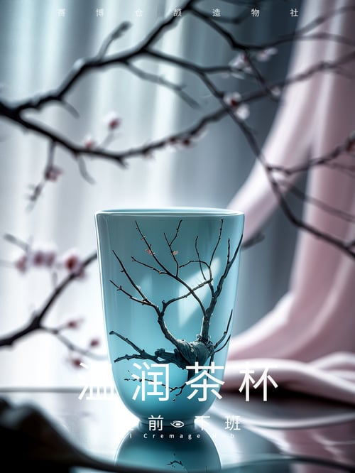 产品摄影，清幽淡雅的古典茶杯 by 毒法师 on Tensor.Art
