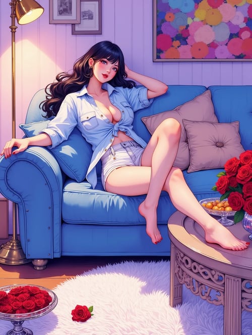 手绘美女生活模型-flux1.0 by ai老头 on Tensor.Art