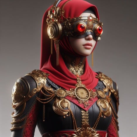 [FLUX] Elegant BlindMask - ABM by Azwar Black Mask on Tensor.Art