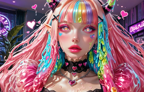 Anime Slime Girl Colorful Fantasy Detail 2.5D  by WaifuSlimey on Tensor.Art