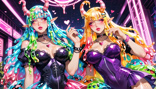 Anime Slime Girl Colorful Fantasy Detail 2.5D  by WaifuSlimey on Tensor.Art
