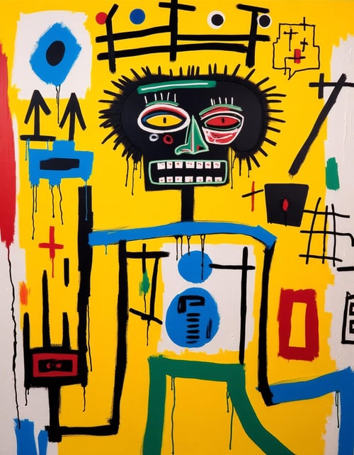 Jean-Michel Basquiat style  [by shahinkhll] by MacrossManiac on Tensor.Art