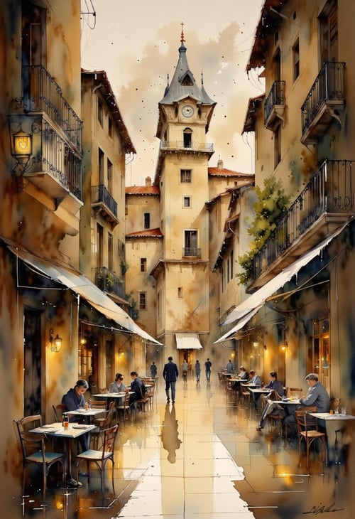 Watercolor painting by Adel_AI on Tensor.Art