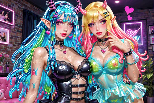 Anime Slime Girl Colorful Fantasy Detail 2.5D  by WaifuSlimey on Tensor.Art