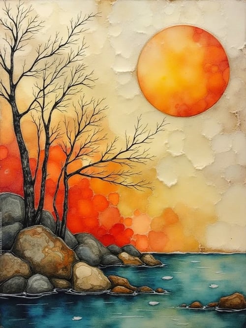 Encaustic by MyraReed on Tensor.Art