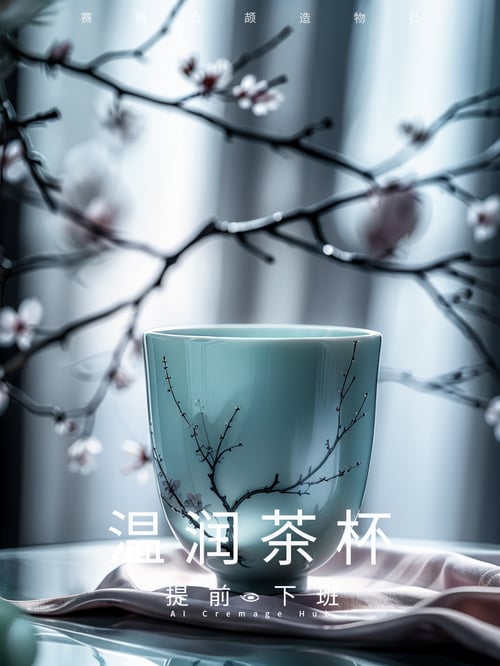 产品摄影，清幽淡雅的古典茶杯 by 毒法师 on Tensor.Art