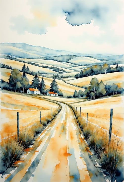 Watercolor painting by Adel_AI on Tensor.Art