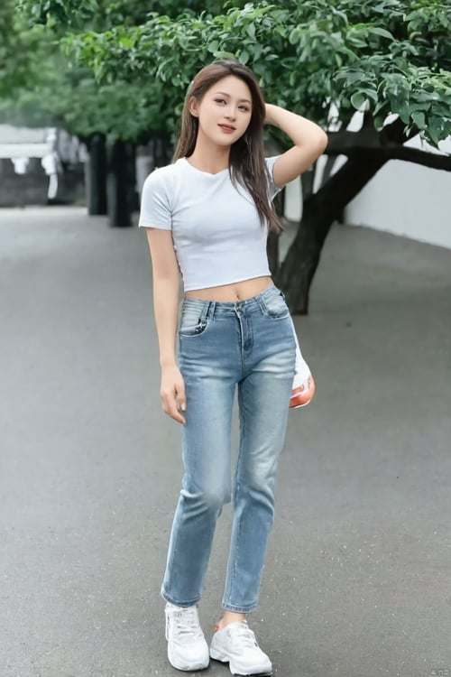SDXL短紧身牛仔裤少女 by 空铃画师 on Tensor.Art