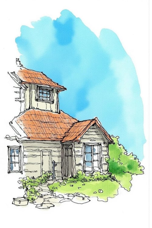 Lines Watercolor Painting - F.1 by lionwill on Tensor.Art