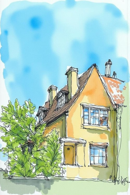 Lines Watercolor Painting - F.1 by lionwill on Tensor.Art