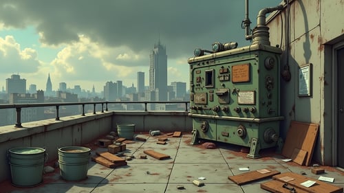 Abandoned Office DX - FLUX.dev by CaptainPollutionTV on Tensor.Art
