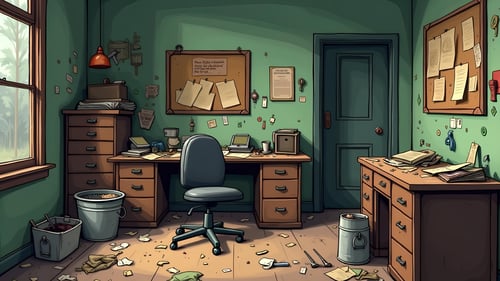 Abandoned Office DX - FLUX.dev by CaptainPollutionTV on Tensor.Art