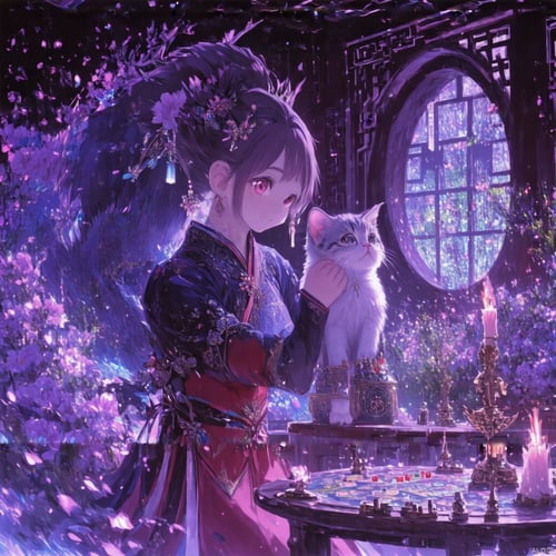 紫色碎调/触发词:1 girl by 露卡 on Tensor.Art
