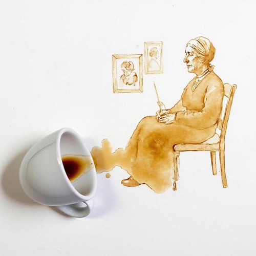 Coffee Spill Art by LLMSherpa on Tensor.Art