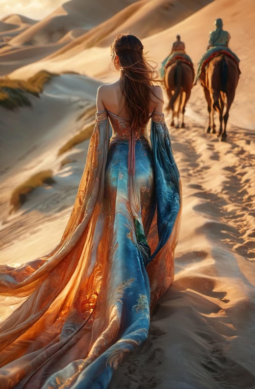 绪儿XL-丝路流光裙 XUER Silk Road glowing dress by B站绪儿已成精 on Tensor.Art