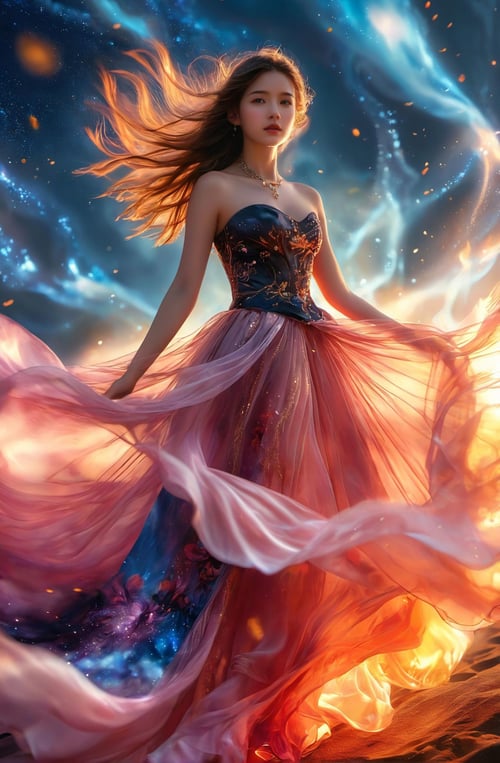 绪儿XL-丝路流光裙 XUER Silk Road glowing dress by B站绪儿已成精 on Tensor.Art