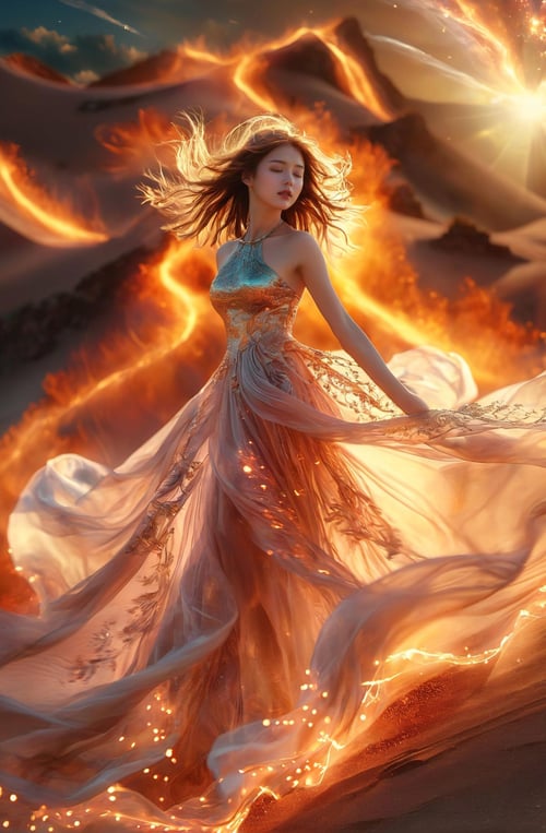 绪儿XL-丝路流光裙 XUER Silk Road glowing dress by B站绪儿已成精 on Tensor.Art