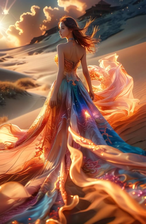绪儿XL-丝路流光裙 XUER Silk Road glowing dress by B站绪儿已成精 on Tensor.Art