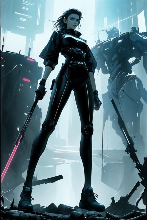 绪儿-赛博武士 xuer cyberwarrior by B站绪儿已成精 on Tensor.Art