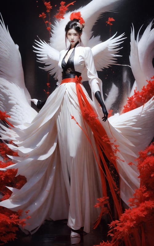 绪儿-鹤 Red crowned crane by B站绪儿已成精 on Tensor.Art