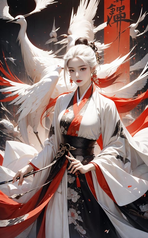 绪儿-鹤 Red crowned crane by B站绪儿已成精 on Tensor.Art