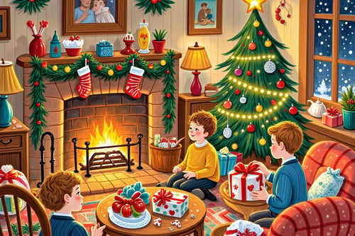 Christmas Eve Illustration by Nancything on Tensor.Art