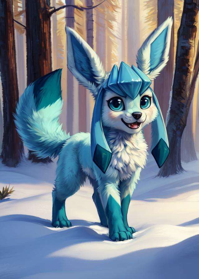 realistic glaceon