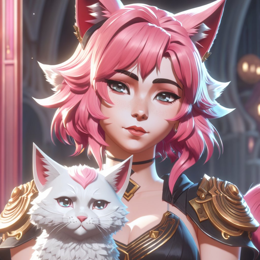 masterpiece, best quality, (1girl), arcane, beautiful detailed eyes, looking at viewer, upper body, pink hair, shy, cat ears, very detailed, high resolution, sharp, sharp image, 4k, 8k,arcane