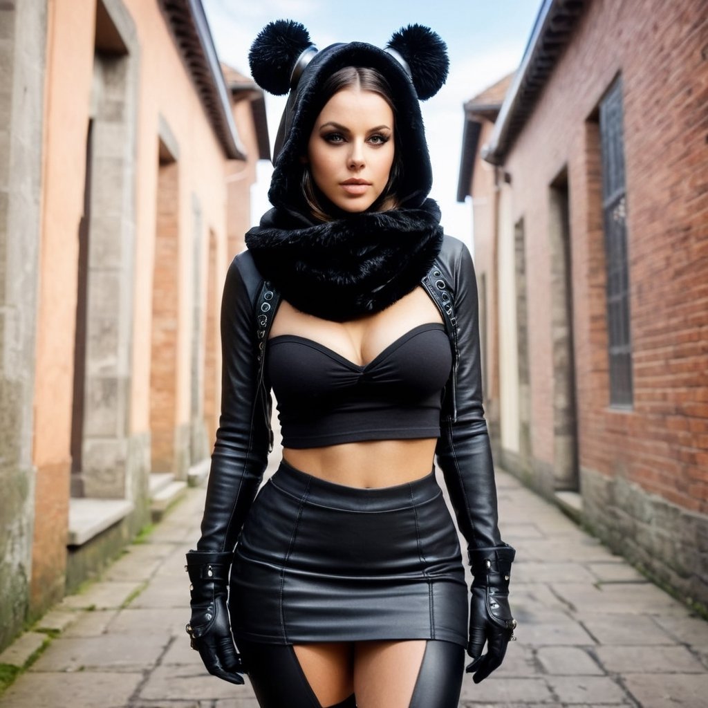 Candid capture of an ((((adorable, captivating, enchanting, female)))),(((goddess, anima))),(top buns),((hood, leggings, layered skirt, cowl, pouches)),((boots, gloves, blades)), (((fuzzy-logic, psychenautics, mysticism, urban-gothic, psychonaut, sci-fi, hi-fi, abstracted, quasi-organic, sacred geometrics, biomechanics, alchemical, isometrics))), (((most beautiful images in existence))), 3d, 2.5d, midreal, (masterpiece), (masterwork), ((top quality)), ((best quality)), ((highest quality)), ((high fidelity)), ((highest resolution)), ((highres)), ((hyper-detailed)), (((detail enhancement))), ((deeply detailed)), unity 8k, unreal 8k, octane render, awe inspiring, breathtaking, hdr, uhd, hdr, fhd, meticulous, intricate, intimate, nuanced, award winning, (((most beautiful artwork))), caustics, film grain, radiosity, photon mapping, ray tracing