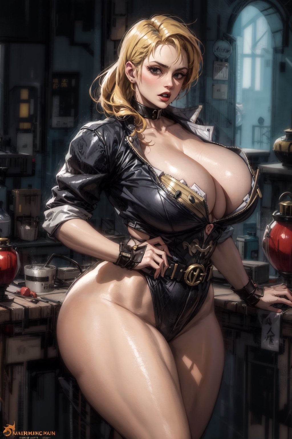 big_breasts curvy_figure mortal_kombat pressingsomebuttons sonya_blade thick_thighs wide_hips