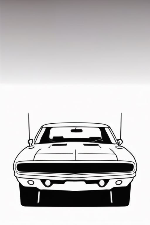 outline muscle car