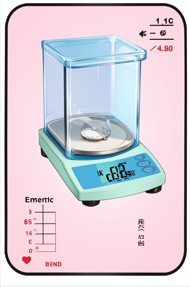 Analytical scale, gradient background color, Loteria