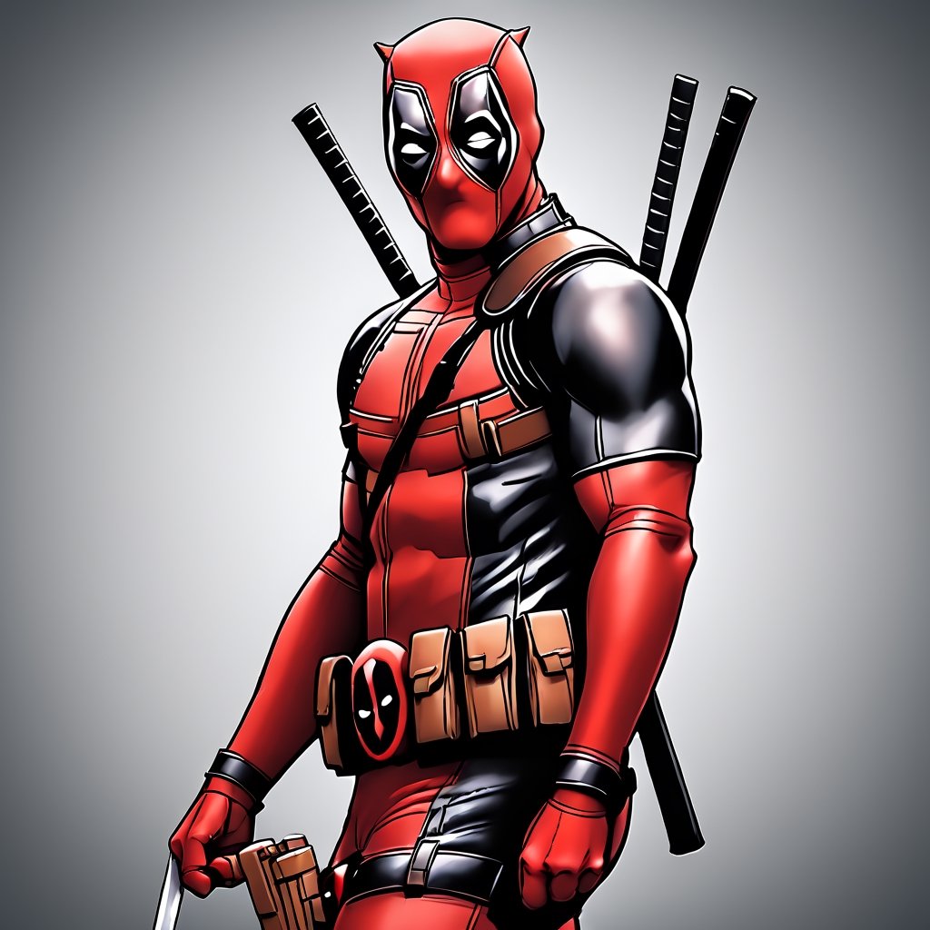 Deadpool, WadeWilson, deadp00l, mask, red bodysuit,