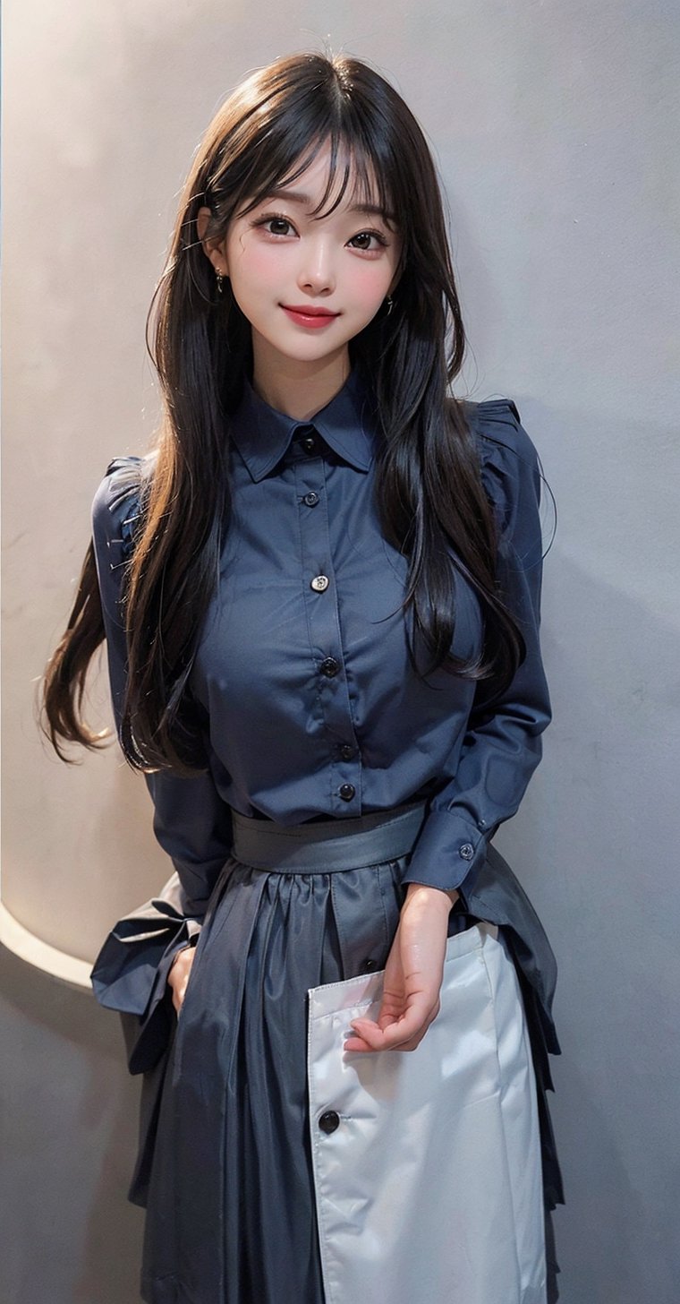 (((((Men's_top_button_collared_blue_long_sleeve_shirt:1.5))))),((((long_skirt)))),(((((front_viewed,far_body_shot,viewed_from_high_level_shot:1.5))))),(((((extra_long_hair_with_complete_fringes_with_blurry:1.5))))),((((looking_at_viewer:1.5)))),(beautiful and aesthetic:1.4),((((cute_smiling_happy_face:1.4)))),((((round cheeks, high-bridged nose, plastic surgery round eyes:1.5)))), (((Kpop_style_poses:1.4))),((((empty_png_background:1.5)))),
perfect.,Bomi,Enhance,Model ,Asian ,eungirl,((((1girl)))).,((Perfect lips)).,perfect light,ShokoKomidef,JeeSoo ,Indonesiadoll,chinatsumura