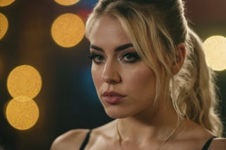 photograph close up portrait of Female Stripper, serious, stoic cinematic 4k epic detailed 4k epic detailed photograph shot on kodak detailed bokeh cinematic hbo dark moody 