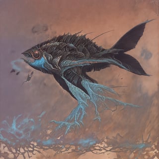 fish , biomechanical monster
