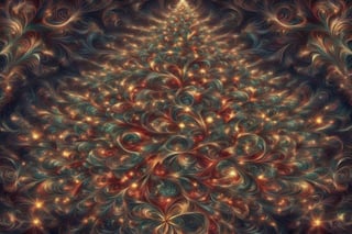 Fractal Christmas Tree, highly detailed,none