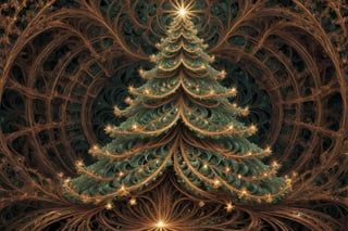 Fractal Christmas Tree, highly detailed,none