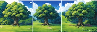 multiple views, Model sheet, masterpiece, best quality, looking at viewer, Ken Sugimori  \(style\), (full body), {{{inside creature, inner creature, tree, fairy, vore, \(substance\), inner tree, green leaves, trunk, leafy branches, grass, bush, flowers, sky, clouds }}}, {White background}  SMAce, masterpiece, best quality,  , masterpiece, {{illustration}}, {best quality}, {{hi res}}