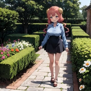 Anime_style, high_quality, full_body, garden_background, medium_breasts