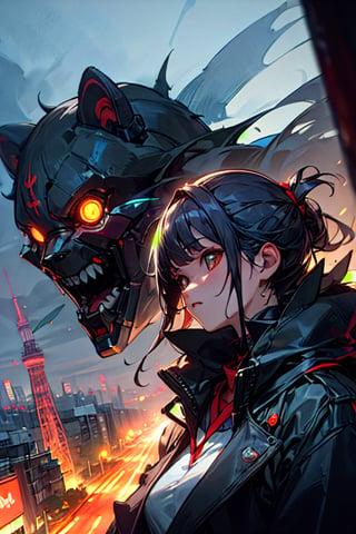 (masterpiece:1.4),(best quality:1.4),1 tanuki_demon,(tanuki_robot:1),(cyberpunk:1),(evil expression:1),(tokyo tower background at night:1),