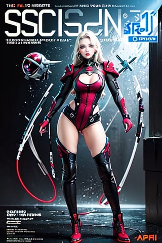 The cover of a 2010 sci - fi magazine featuring a full body portrait of beautifu