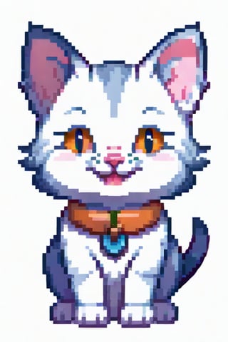 a cute and happy kitten, (flat shading: 1.2), (minimalist: 1.4)