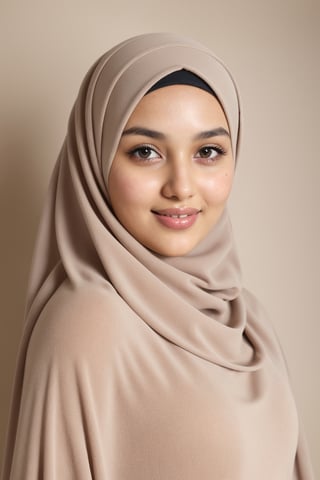 masterpiece, best quality, highres, hijab, (((full body, oval body shape))), beautiful round face, warm smile, Soft brown eyes, curly eyelashes, expression full of warmth and kindness, 32k, 8k, high_resolution,graveline,perfect light, 