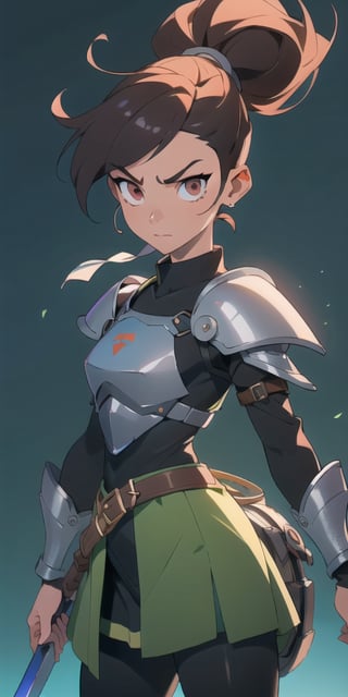 (android wallpaper), (war pose), (face of a 20 year old girl, body of a 20 year old girl), holding a sword, crimson red eyes, bob style hair, female knight, armor, flying, , skirt, horror style, area lighting,KunoTsubakiv1,EnvyBeautyMix23,MAWSLoisLane,frankie_wai