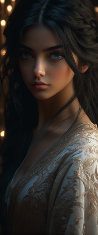 girl with black hair, masterpiece, best quality, ultra-detailed, cinematic beautiful lighting, intricate details, looking at viewer, depth of field