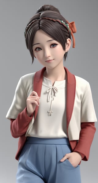 Professional 3D Model Sticker of TenTen**: A lifelike, highly detailed 3D rendering of TenTen, capturing her essence.
,IncrsXLRanni