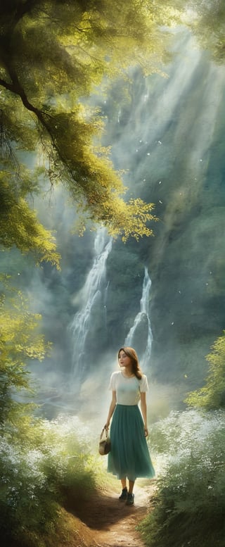 Breathtaking: Award-Winning Girl in Nature**: An award-winning artwork portraying a girl in a painterly, dreamy natural setting.
